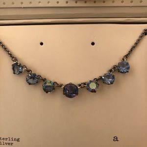 Blue diamond necklace